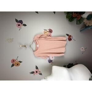 Deletta by Anthropologie Pink Cinched Sleeve Boxy Tee - Size - Medium